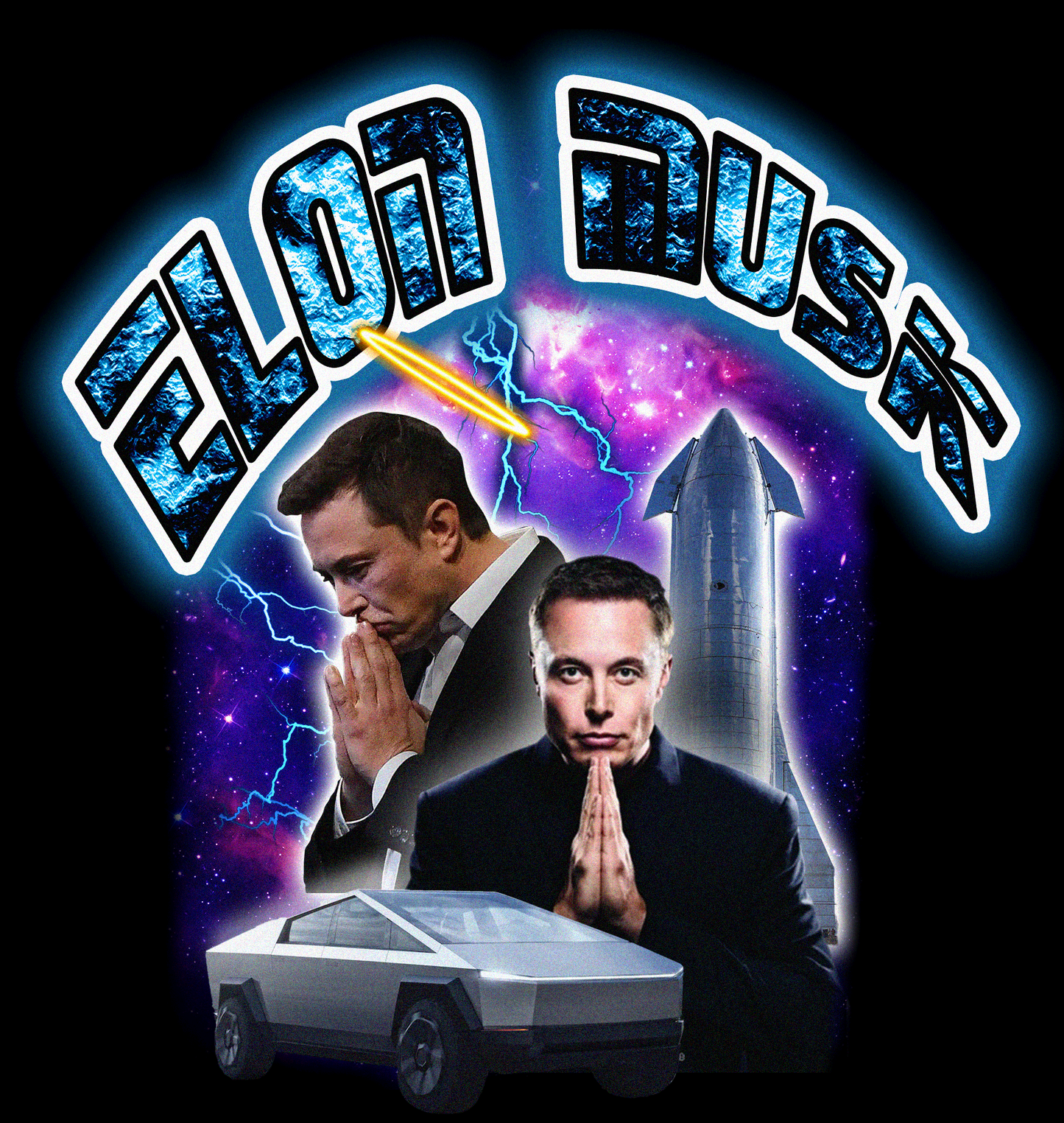 Elon Musk Electric Vibes Bootleg Rap Tee