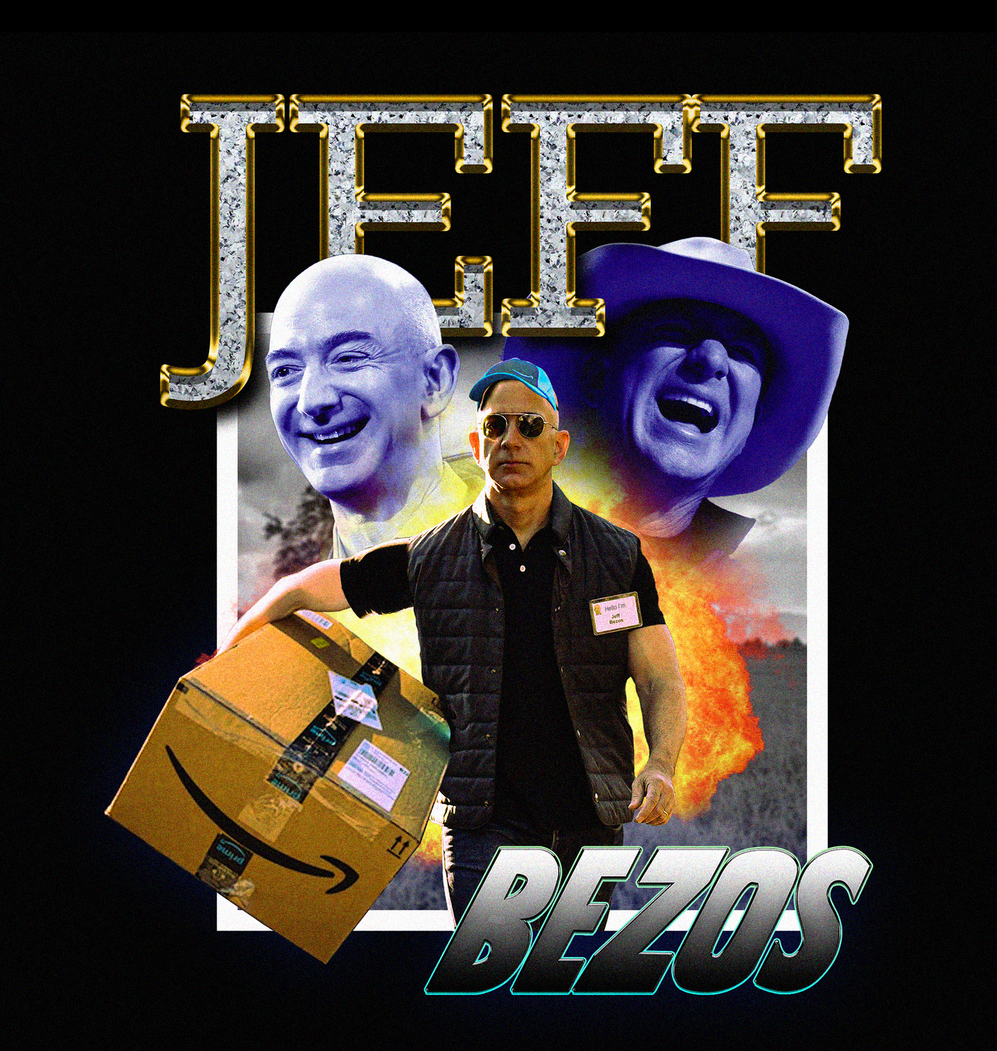 Jeff Bezos' Billionaire Booster Bootleg Rap Tee